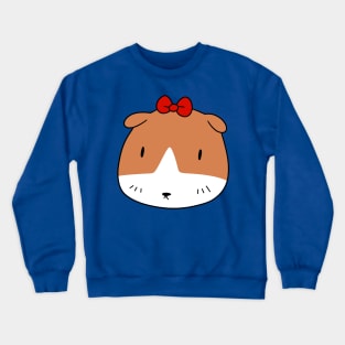 Bow Guinea Pig Face Crewneck Sweatshirt